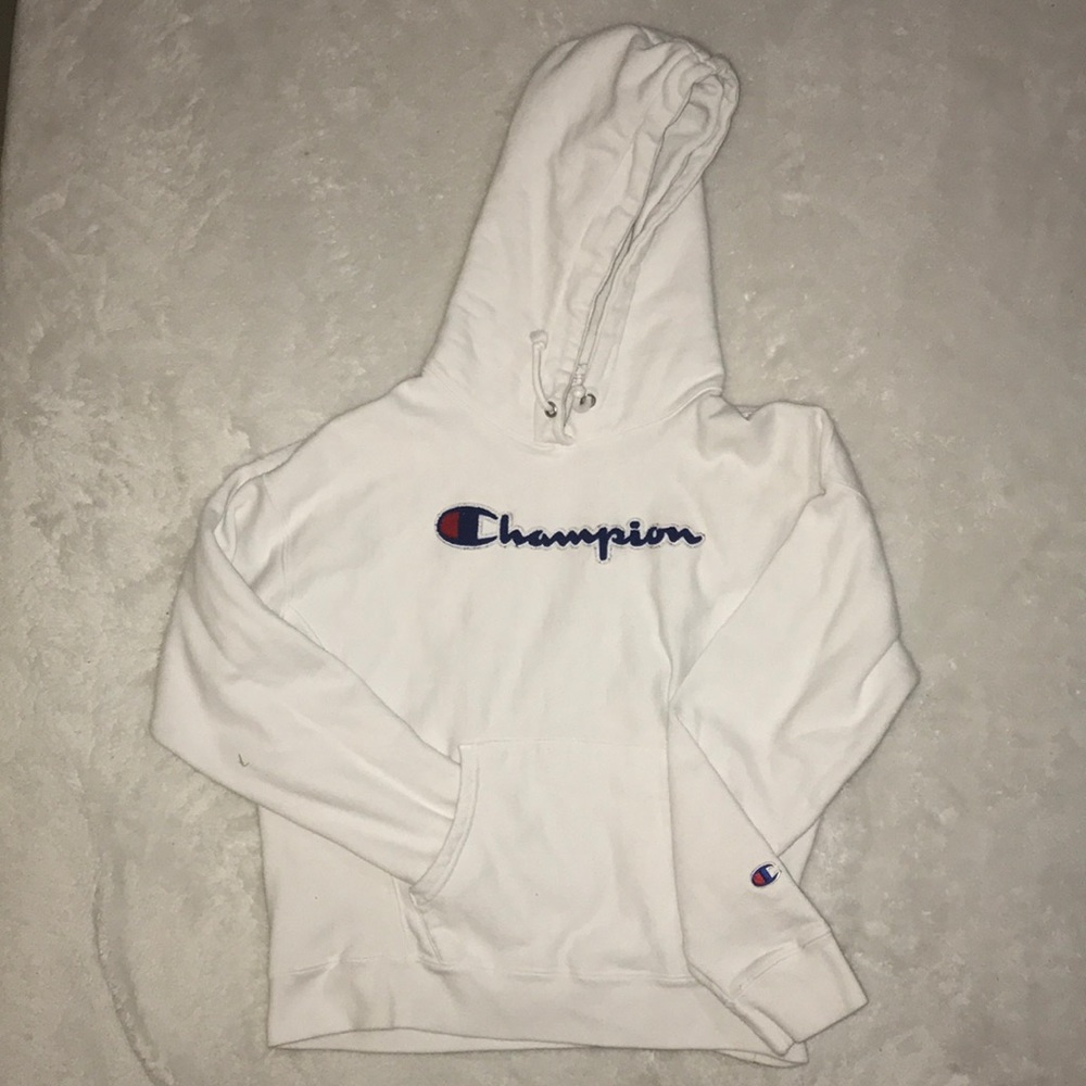 Basic White Champion Hoodie